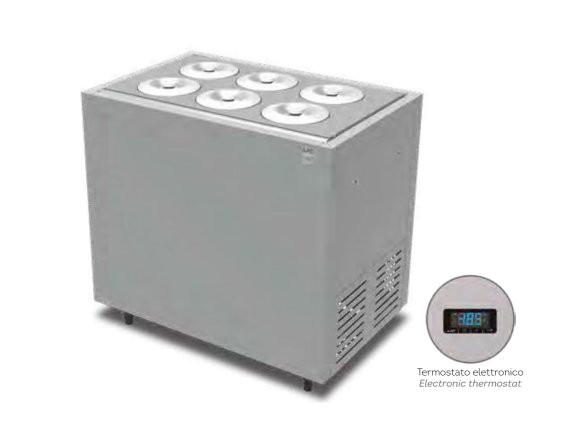 Vetrina per gelati da incasso Combi 6C